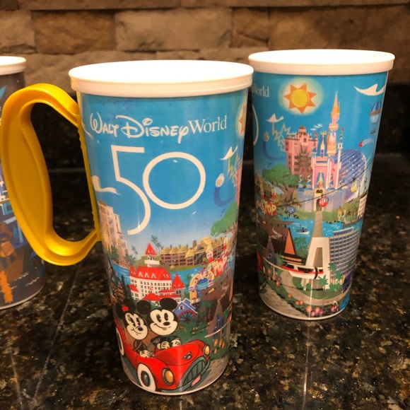 Walt Disney World Rapid fill 50th Anniversary Souvenir refillable Cups 4 - Picture 6 of 12